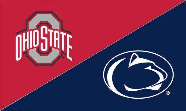 The Ohio State University and Penn State House Divided Flag