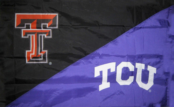 Texas Tech & TCU House Divided Flag