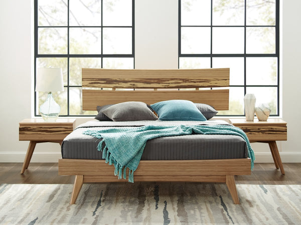 3pc Greenington Azara Modern Bamboo Platform California King Bedroom Set Includes 1 California King Bed 2 Nightstands