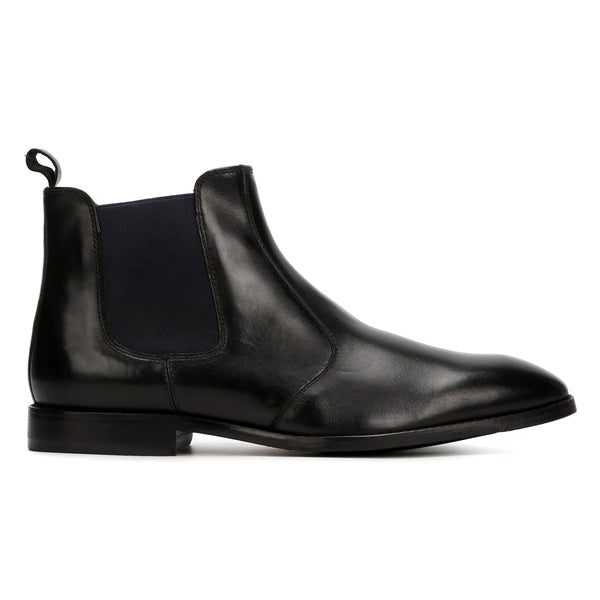 Black Chelsea Boot leather shoes 