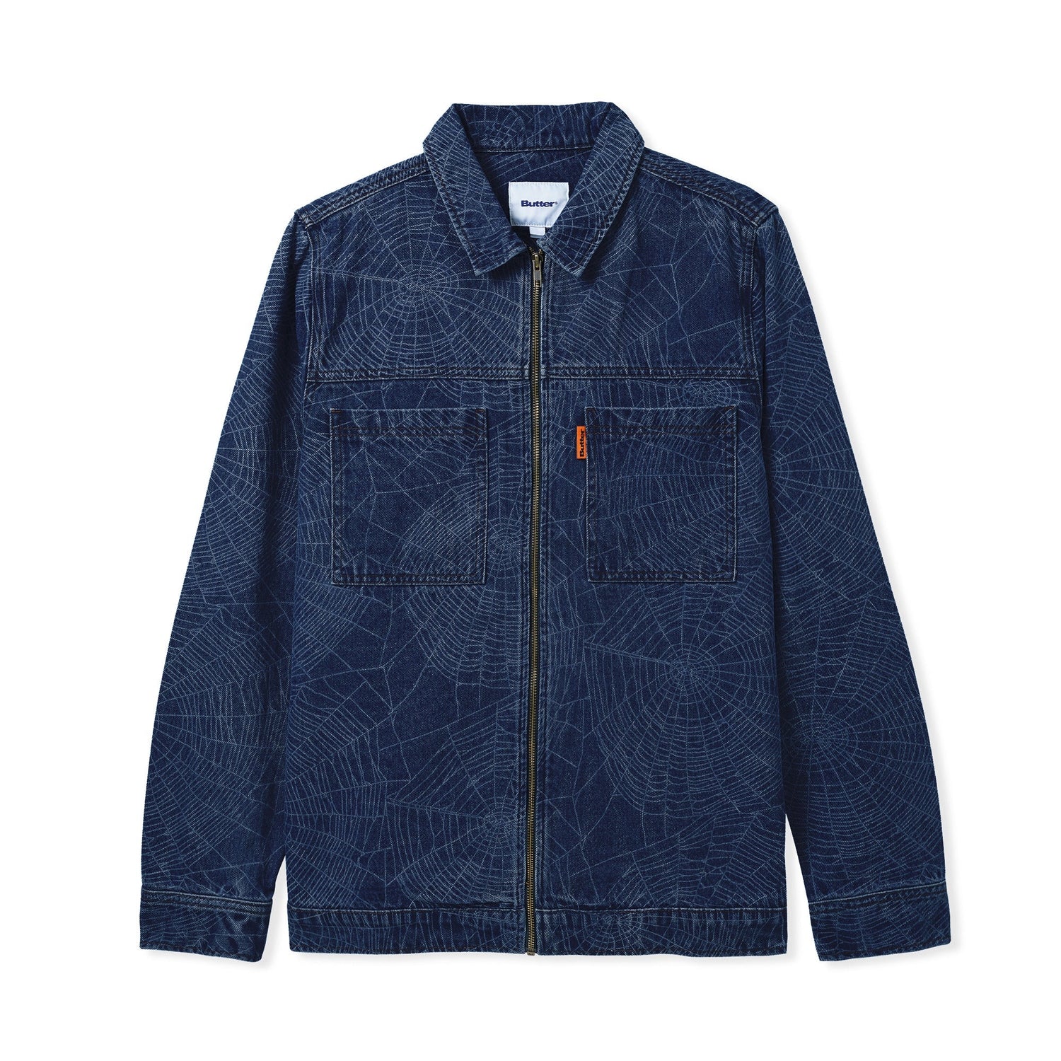 Web Denim Overshirt, Dark Indigo