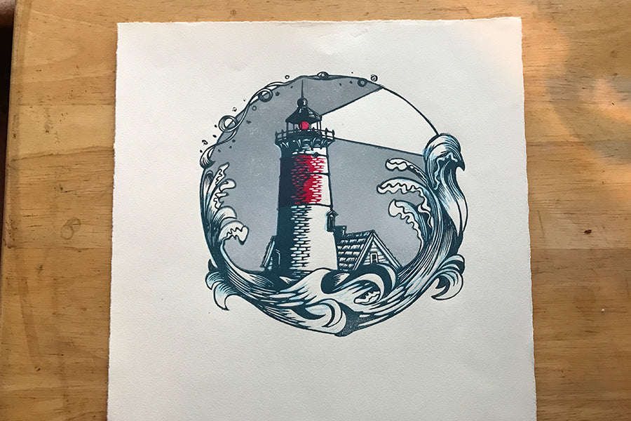 Color Test Lighthouse Overcast - Paprika Press Printshop