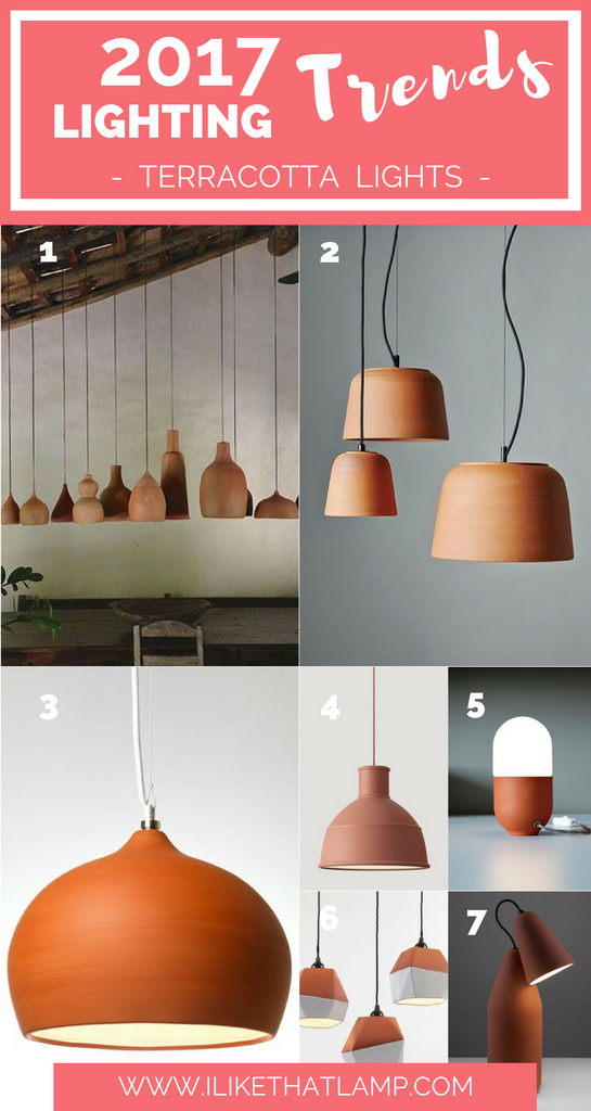 Lighting Trends for DIY Crafters in 2017 - Terracotta Lamps - www.ilikethatlamp.com