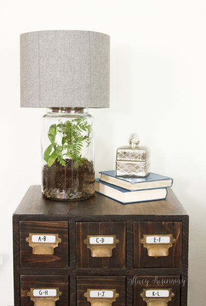 Featured On Not Just A Housewife Stacy’s Easy DIY Terrarium Lamp - See more at I Like That Lamp