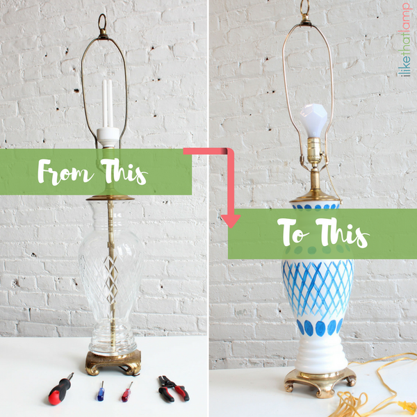 From Old and Boring to New and Pretty Glass Vase Lamp Makeover Tutorial-2