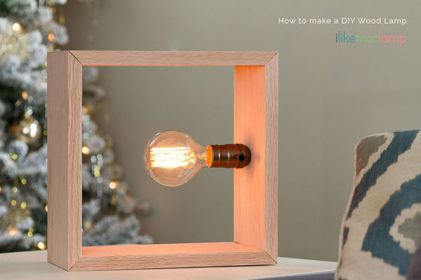 Audrey’s Minimalist DIY Wood Lamp - Read more at www.ilikethatlamp.com