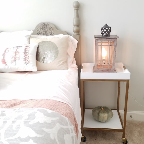 How to make a DIY bedside lamp using an old wood lantern - Full tutorial on www.ilikethatlamp.com