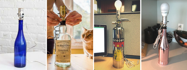 How to Make DIY Bottle Lamps with I Like That Lamp Wiring Kit