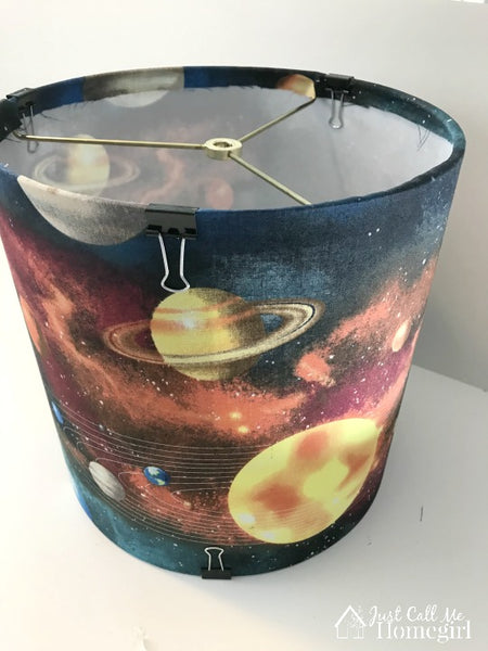 Lampshade with space print by Just Call Me Home Girl 
