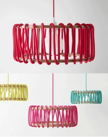 18 Creative Ideas to Use Fabric Wire for DIY Lamps - See the full list at www.ilikethatlamp.com