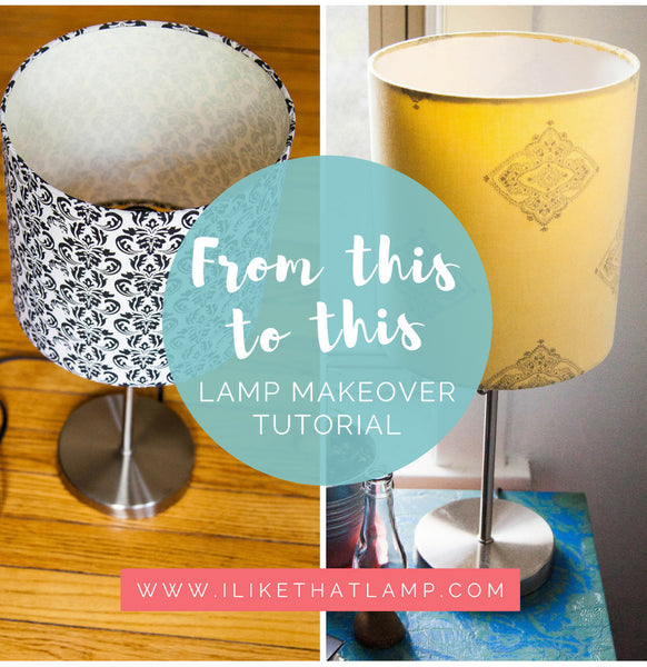 Lamp Makeover Tutorial: How to Make a New DIY Lamp Shade out of an Old One
