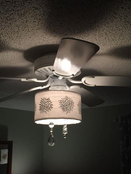 Customer Project DIY Ceiling Fan Lampshade Crafted with I Like That Lamp Supplies
