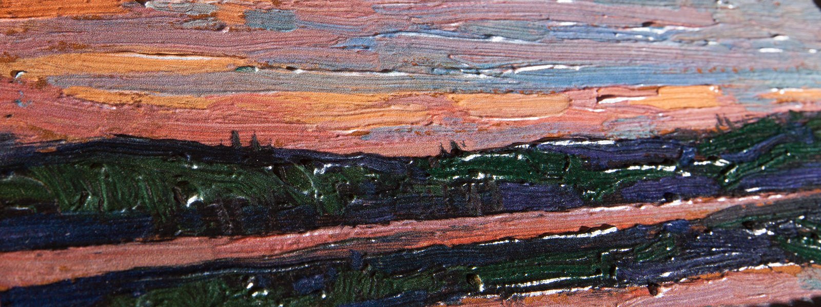 Sunset Sky, by Tom Thomson Painting Close Up