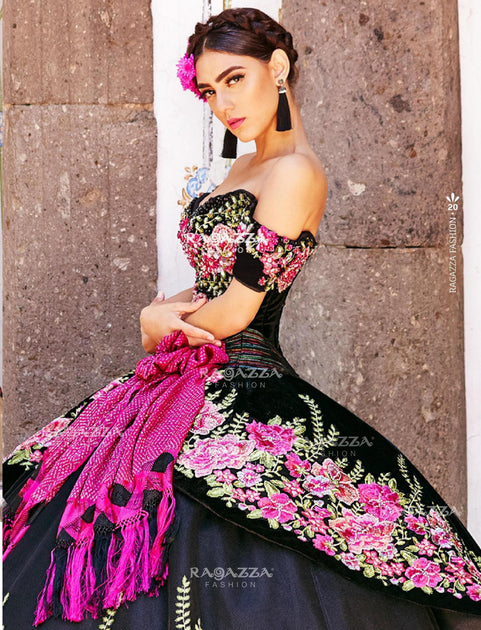 Floral Charro Quince Dress by Ragazza MV15-115 – ABC Fashion