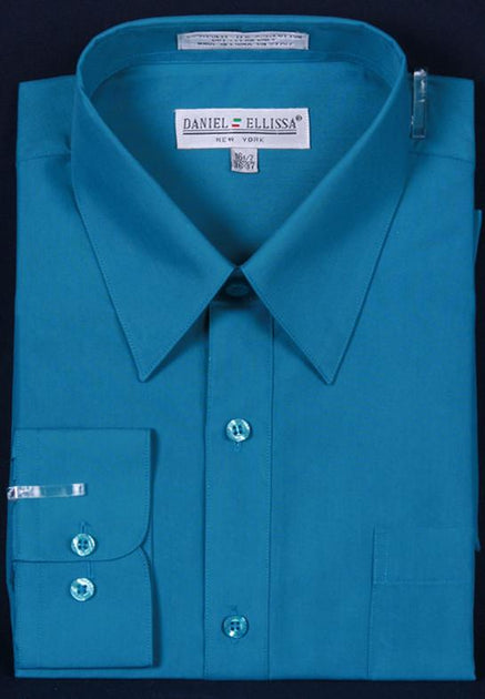 teal formal shirt