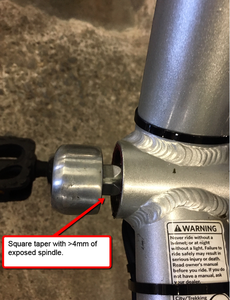 Square Taper Spindle