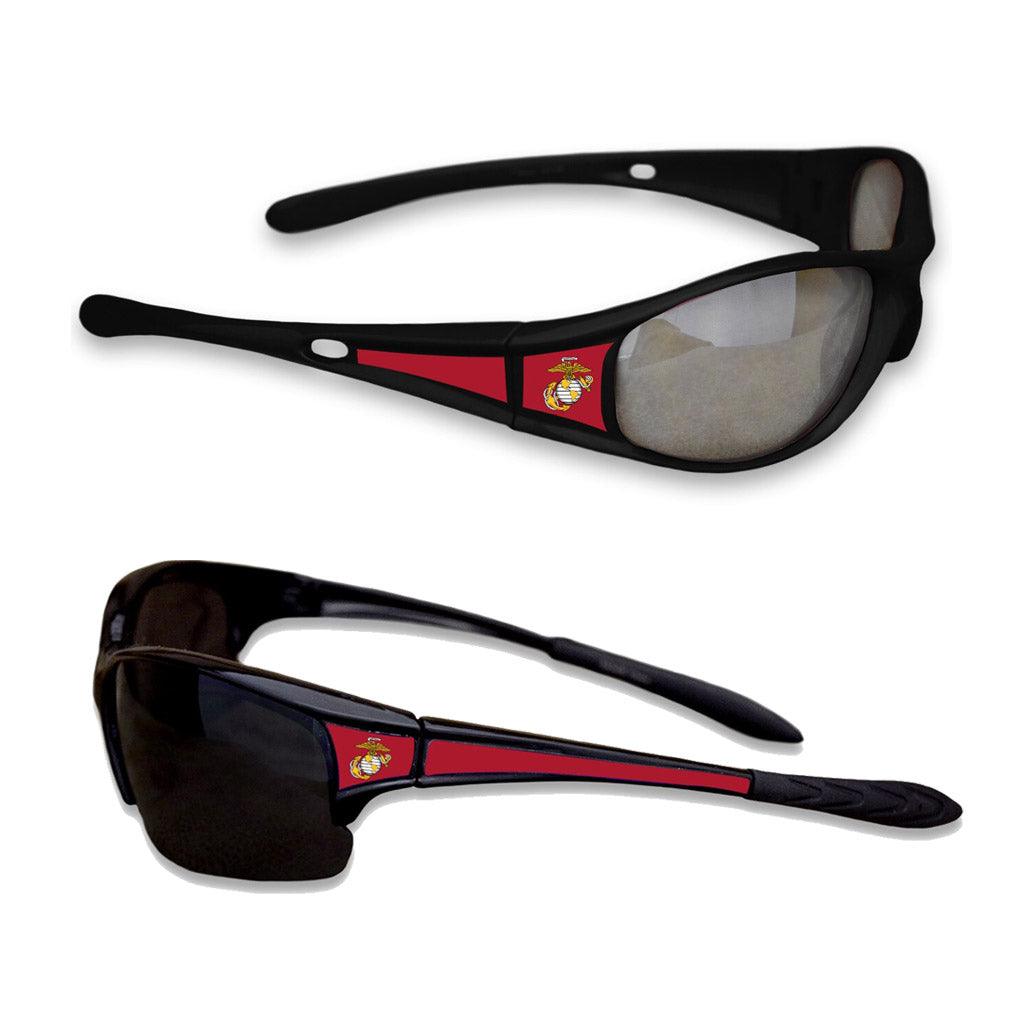 U S Marines Black Sports Rimless Sunglasses Military Republic