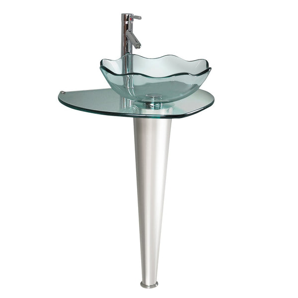 Fresca Netto 24 Modern Glass Bathroom Pedestal