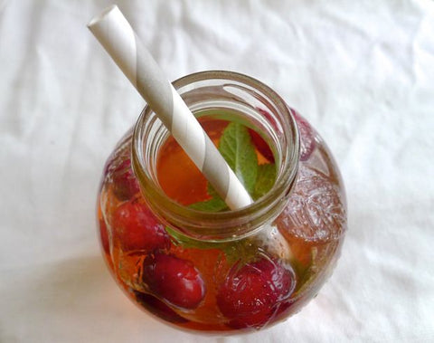 Ginger, Cranberry & Mint water