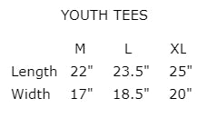 Youth size chart
