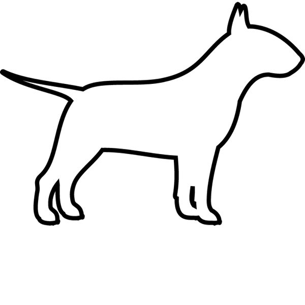 Bull Terrier Stamp (outline) | Dog, Cat & Fur Baby Stamps – Stamptopia