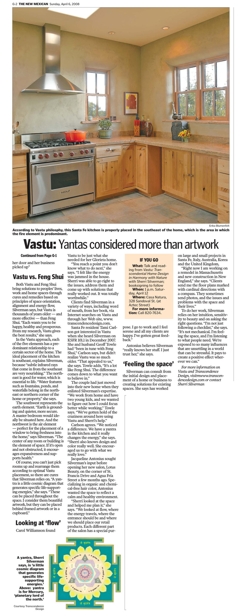 vastu press article santa fe