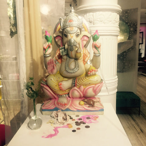 pink ganesha shrine ganesh altar create sacred space abc home