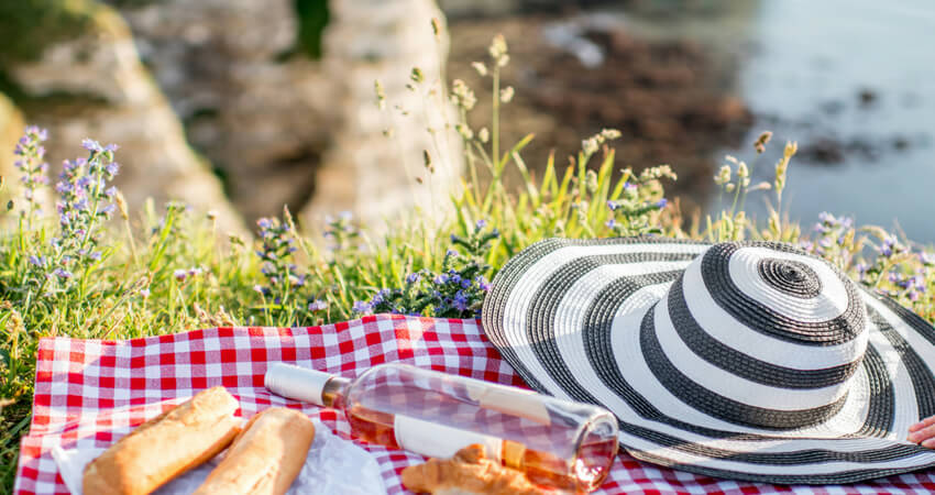 Summer picnic skin loving food