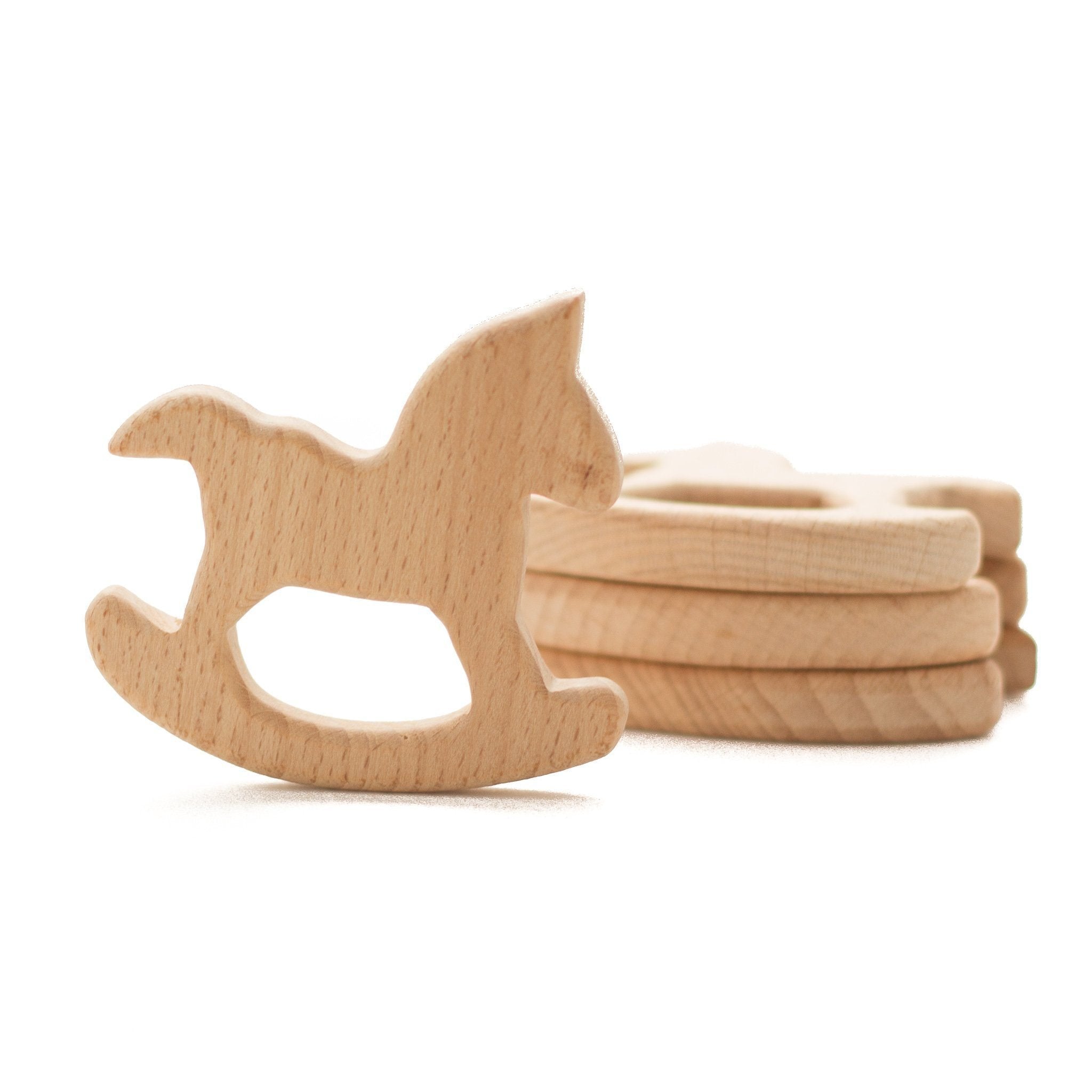 Wood Teethers - Small Beech Wood Teether Shapes