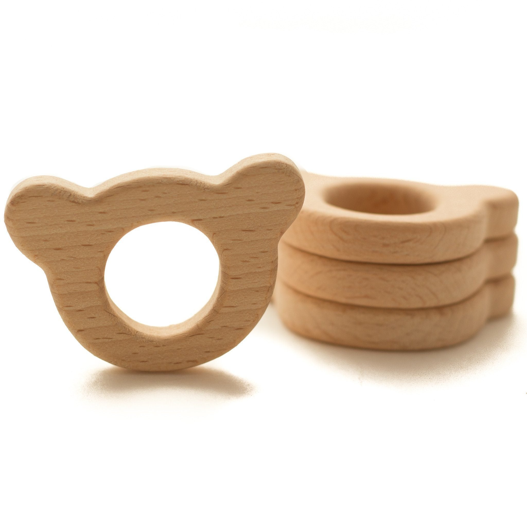 Wood Teethers - Small Beech Wood Teether Shapes