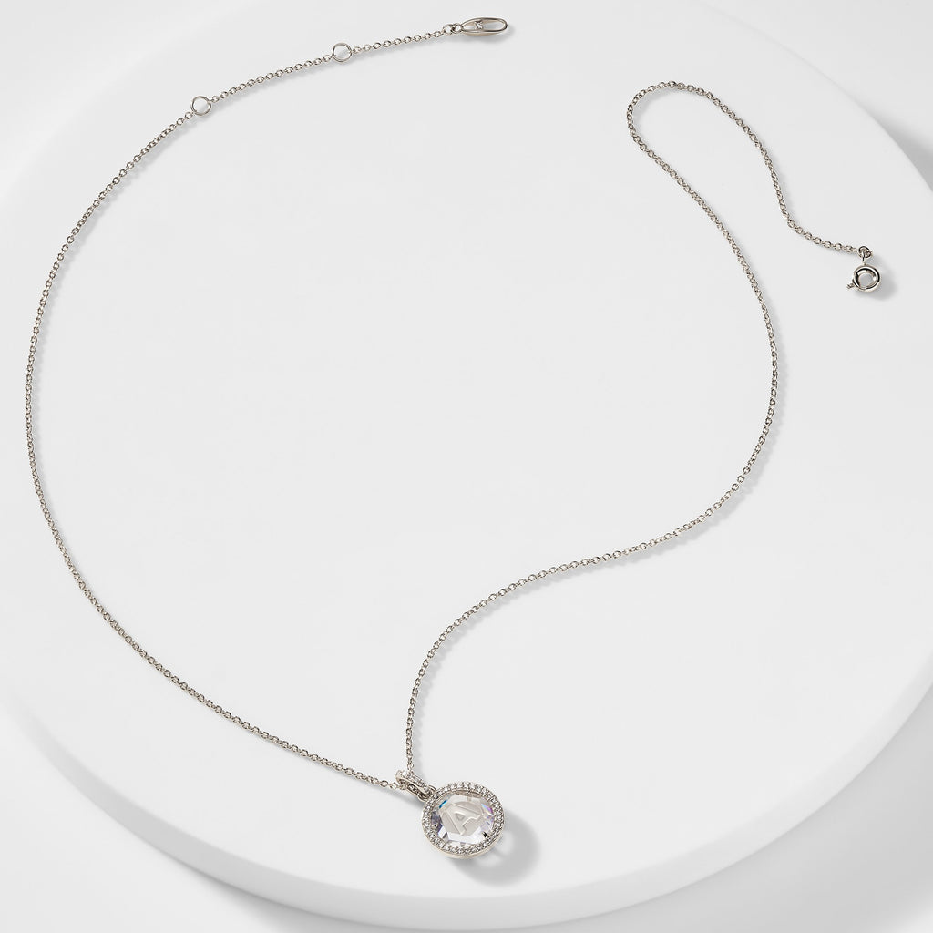 nadri initial necklace silver