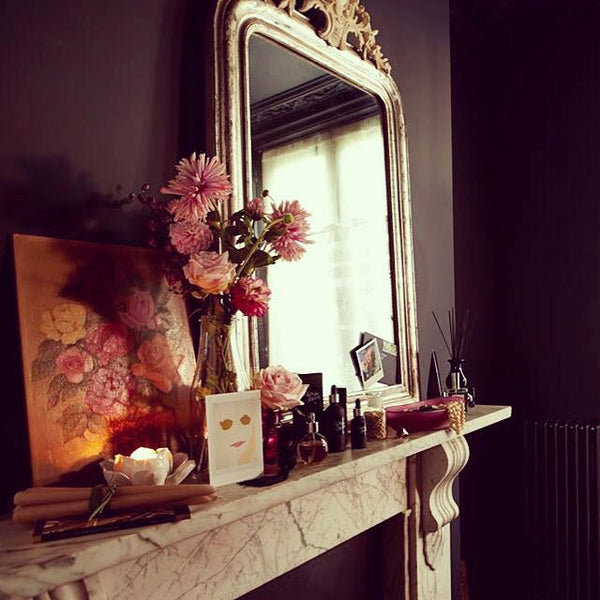 mirror mantlepiece ready for rearranging