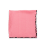 Pink Dotted Trim Pocket Square