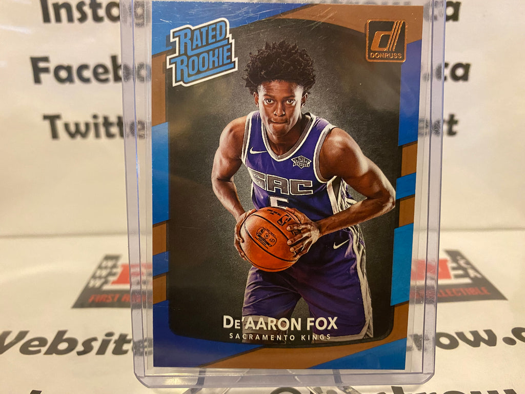 2017-18 NBA Donruss RATED ROOKIE Card - De'Aaron Fox #196 Kings