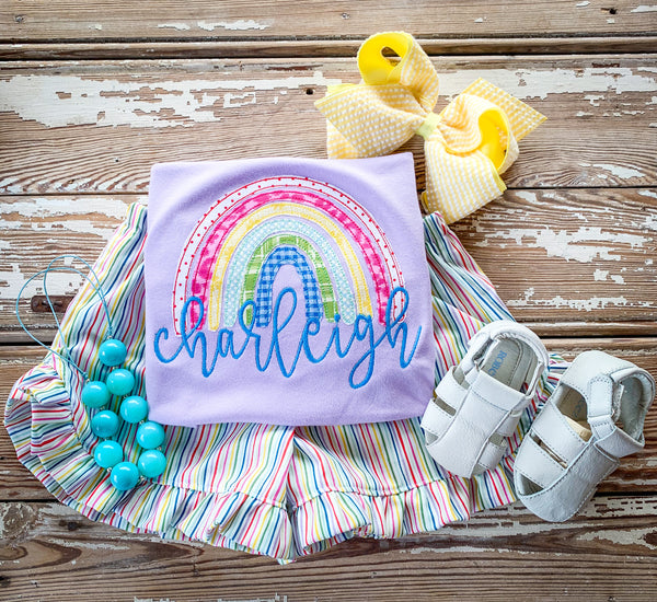 Rainbow Purple Shirt Set