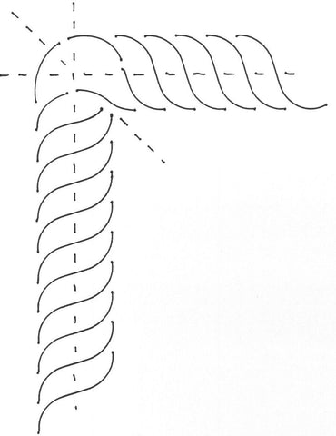 Quilting Stencils Chain Rope Cable Border Corner Quilt Patterns Plastic  Template