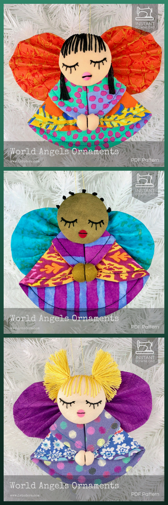 World Angel Christmas Ornaments by La Todera