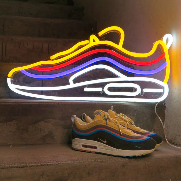 neon light sneakers