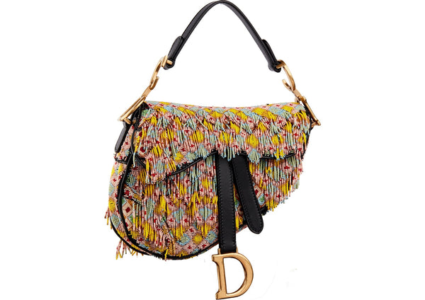 dior beaded saddle bag