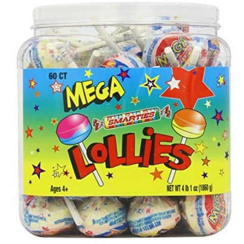 Smarties Mega Lollies Lollipops Retro Candy