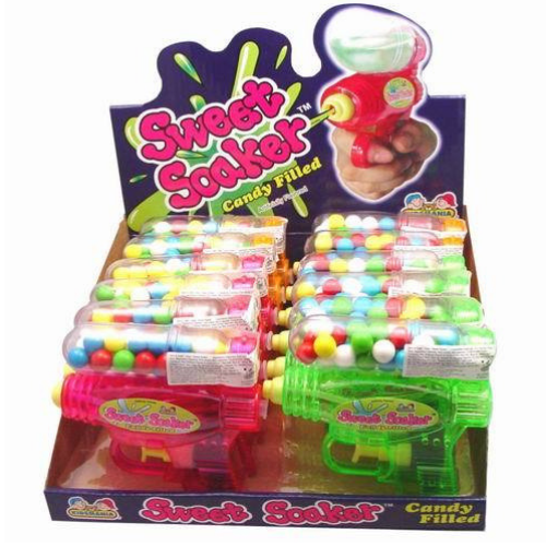 Top 10 Selling Novelty Candy-Sweet Soaker Candy Filled Squirt Guns 12-Piece Box Wholesale Candy