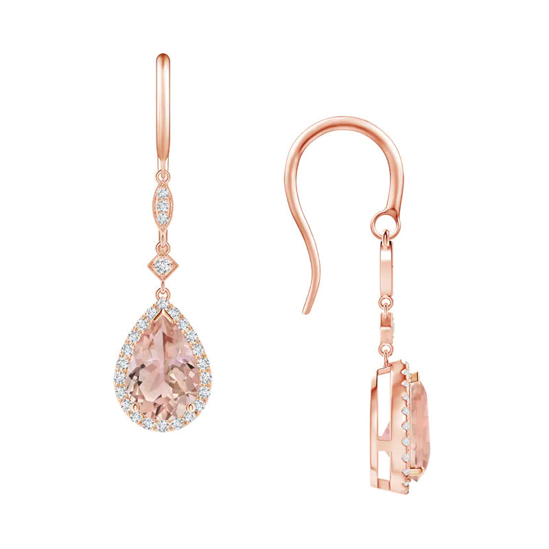 Morganite Earrings - 1