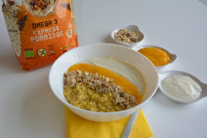 Vegansk Havregrød med Mango