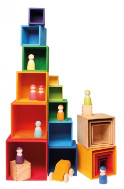 wooden stacking boxes toy