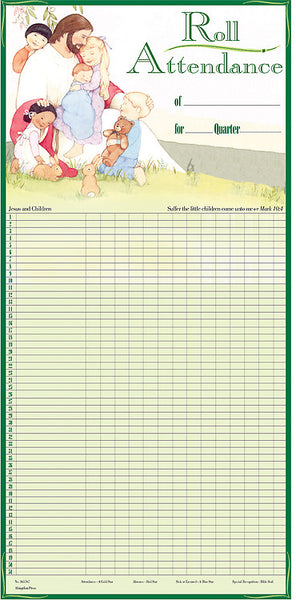 Jesus and the Children Attendance Chart in Tube