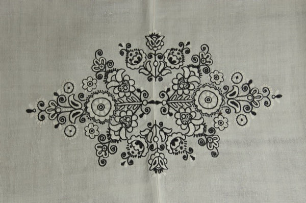 Black White Antique Tablecloth