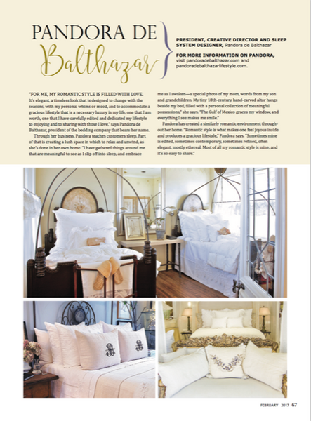 Pandora de Balthazar in Romantic Homes