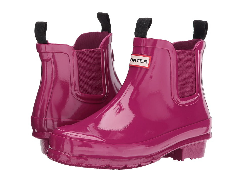 hunter chelsea boots pink