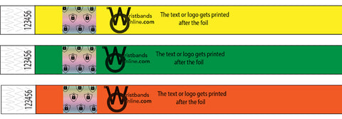 Printing on Foil Wristbands