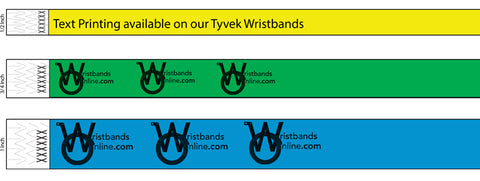 3 types of tyvek wristbands